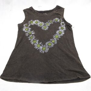 LOL vintage daisy heart tank top